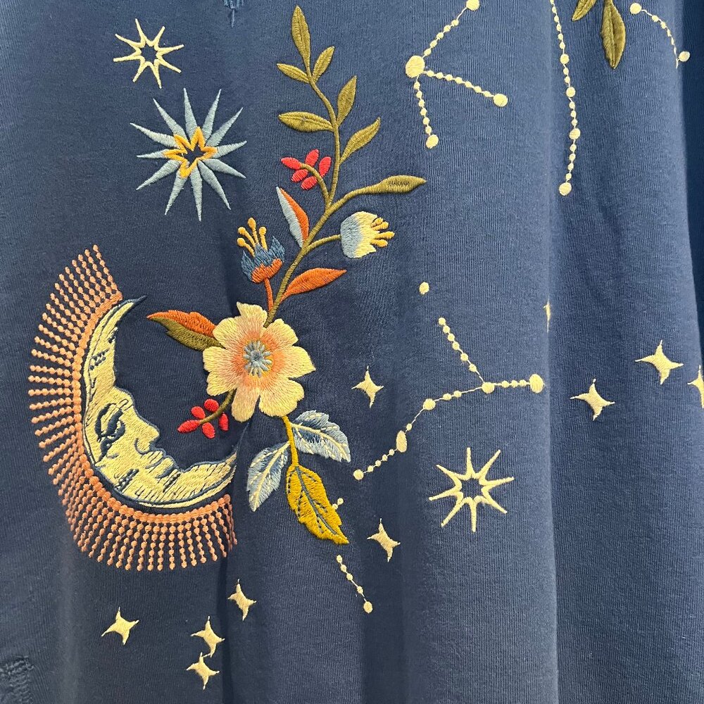 Johnny Was Celestin Side-Split Sweatshirt size XS - Picture 7 of 10